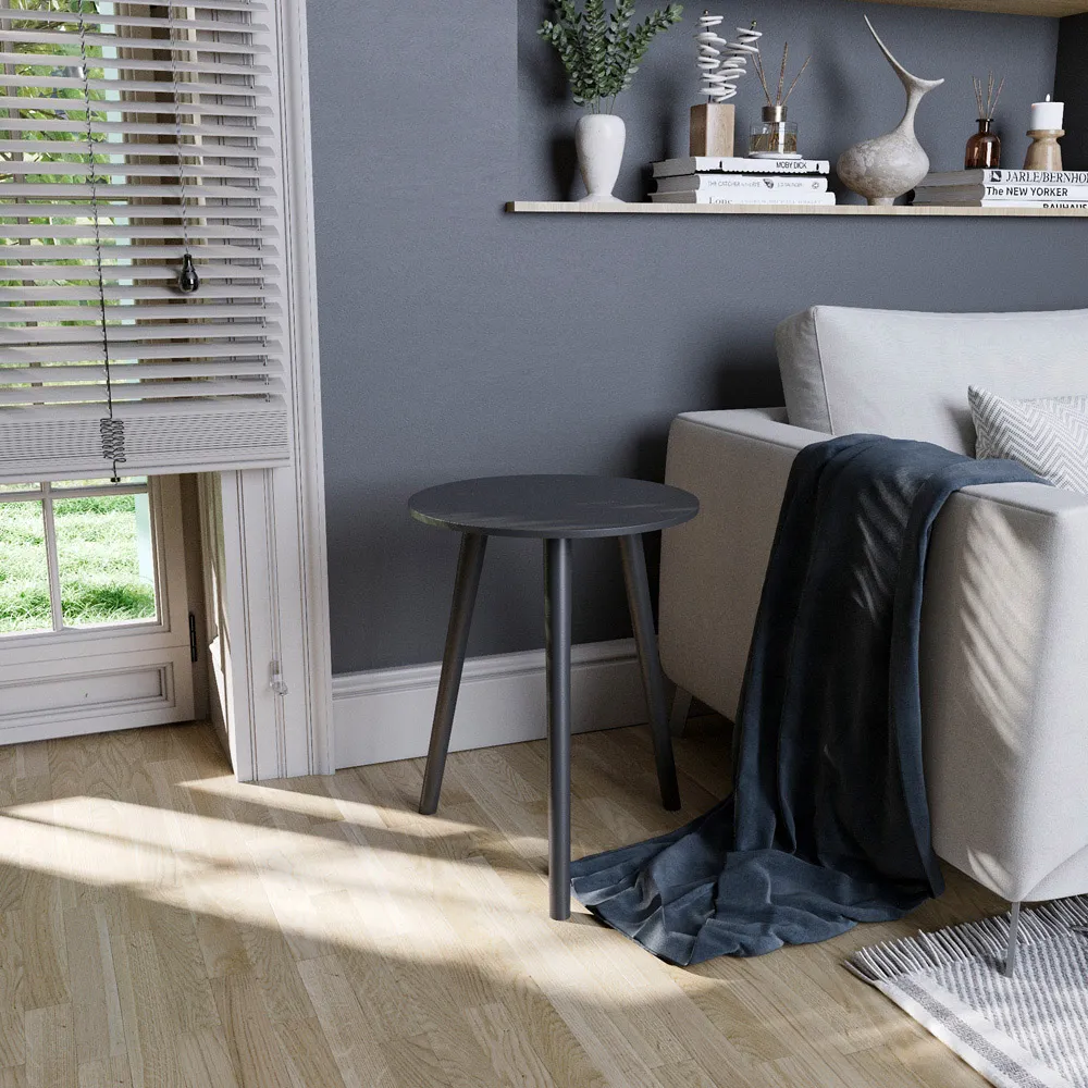 Vida Designs Round Side Table - Black