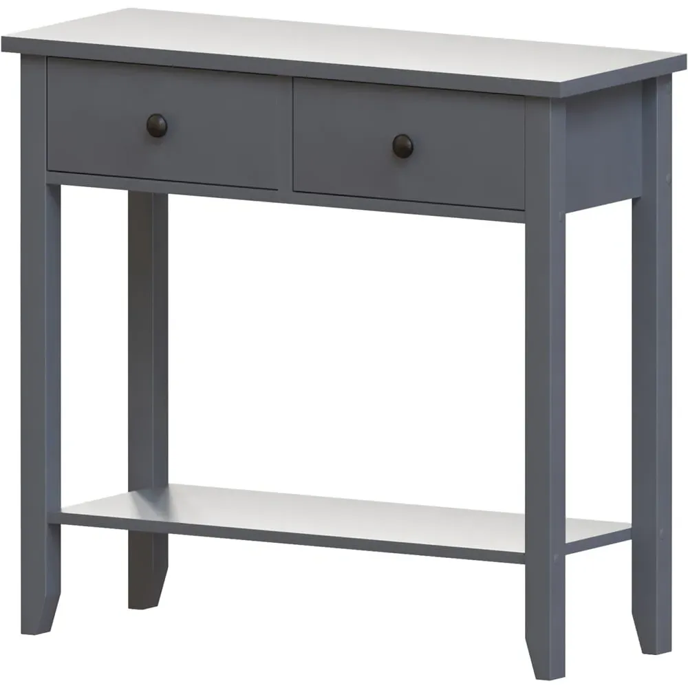 Windsor 2 Drawer Console Table - Grey