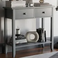 Windsor 2 Drawer Console Table - Grey