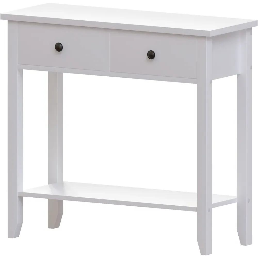 Windsor 2 Drawer Console Table - White