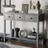 Windsor 3 Drawer Console Table - Grey