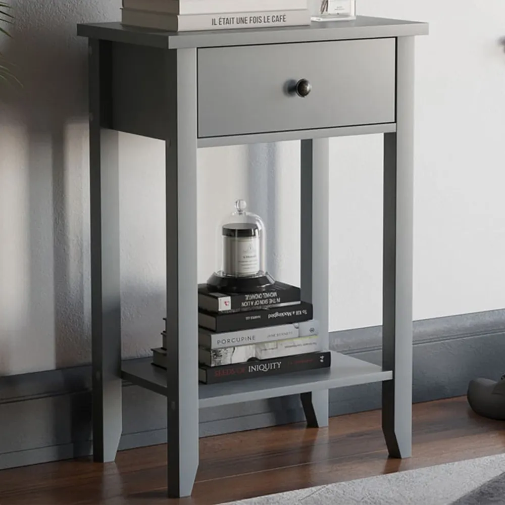 Windsor Single Drawer Console Table - Grey image