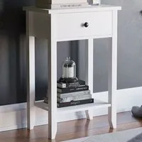 Windsor Single Drawer Console Table - White