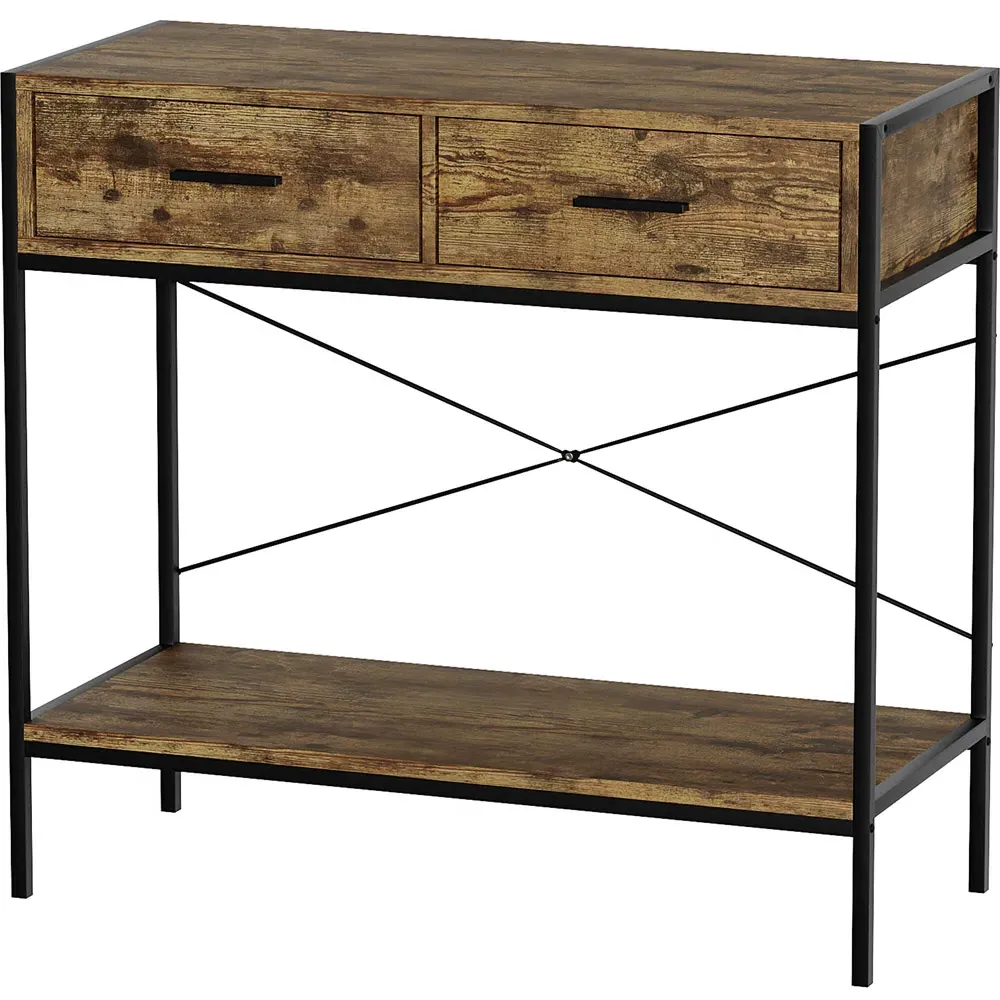 Home Brooklyn 2 Drawer Console Table - Brown, Wood