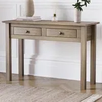 Home Panama 2 Drawer Console Table - Brown, Pine