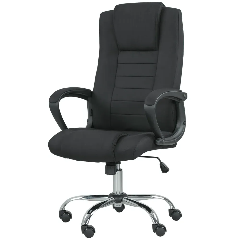 Adjustable Office Chair with Wheels - Black