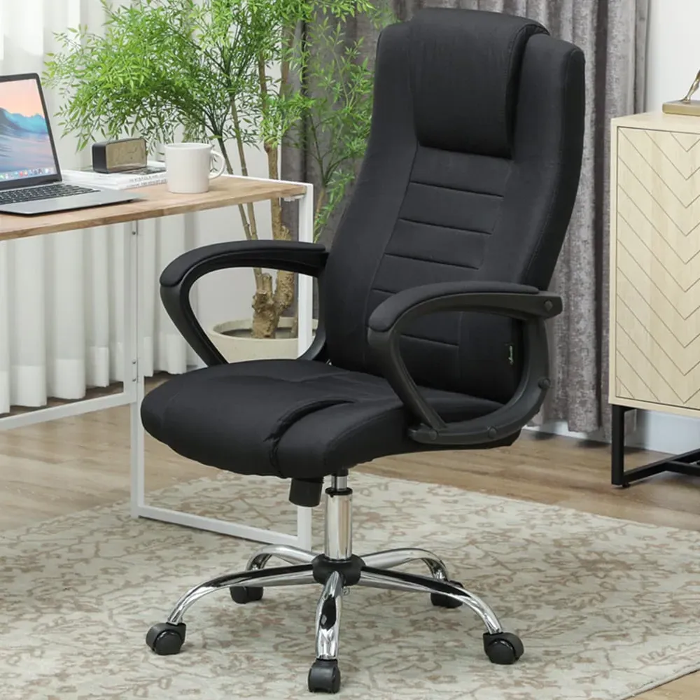 Adjustable Office Chair with Wheels - Black image