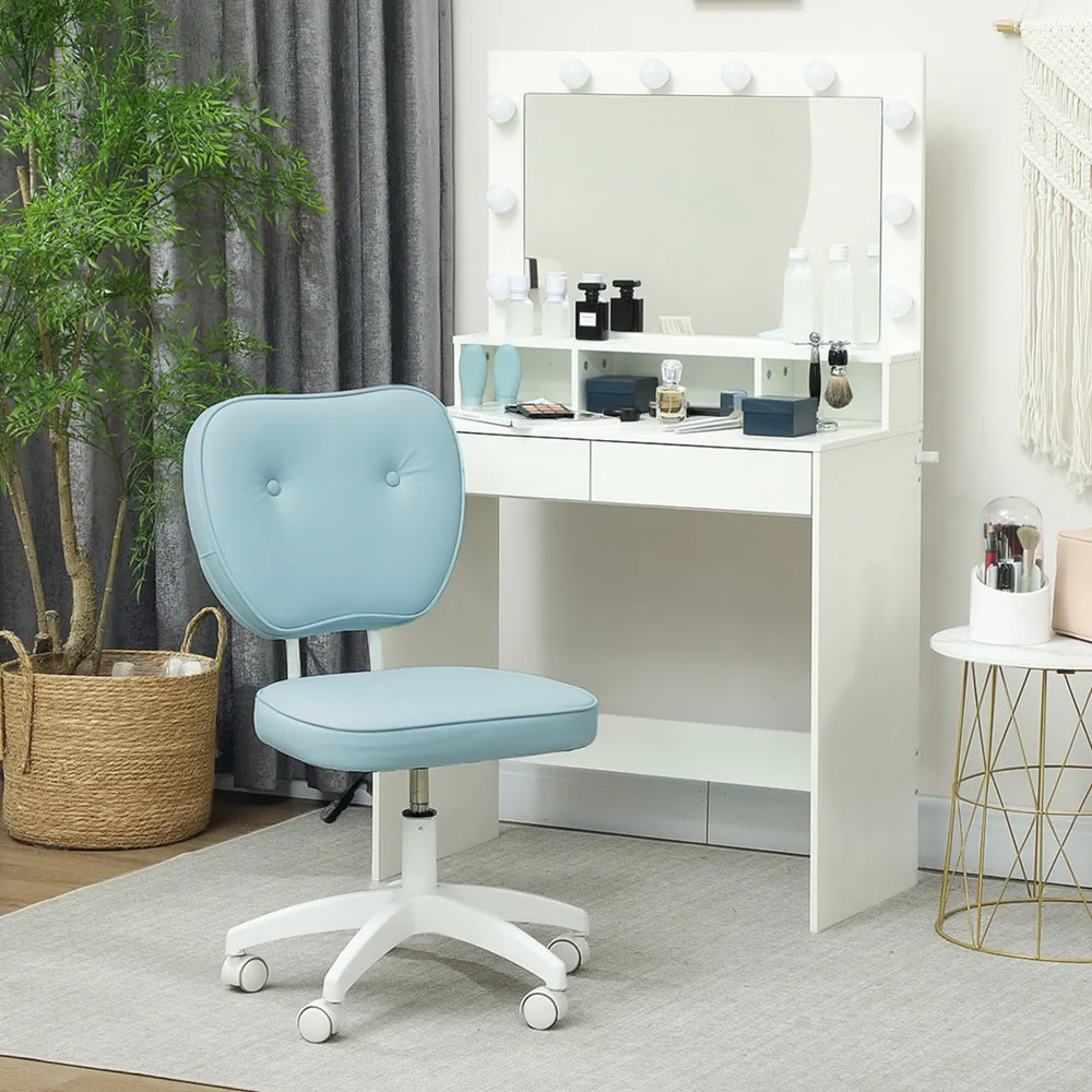 Adjustable Vanity Chair - Blue