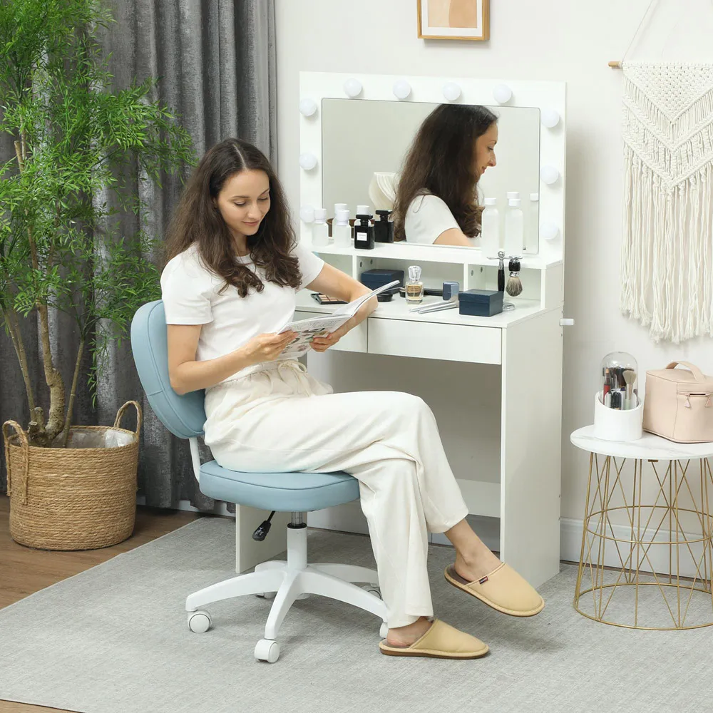 Adjustable Vanity Chair - Blue