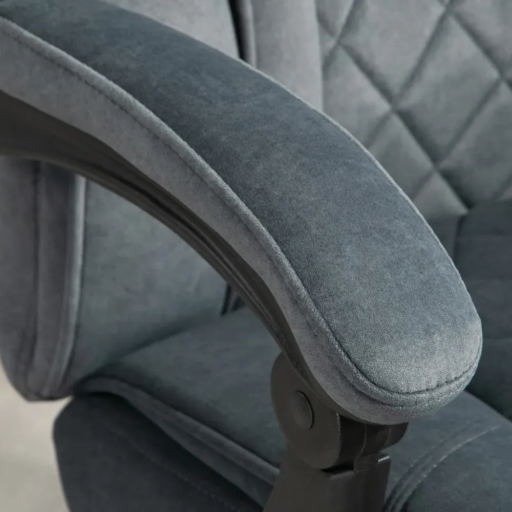 Heated Reclining Massage Office Chair with Footrest - Dark Grey