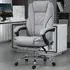Heated Reclining Massage Office Chair with Footrest - Grey