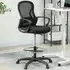 Mesh Office Chair with Footrest and Lumbar Support - Black