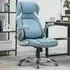 Tiltable Office Chair with Flip-Up Armrests - Blue, Fabric