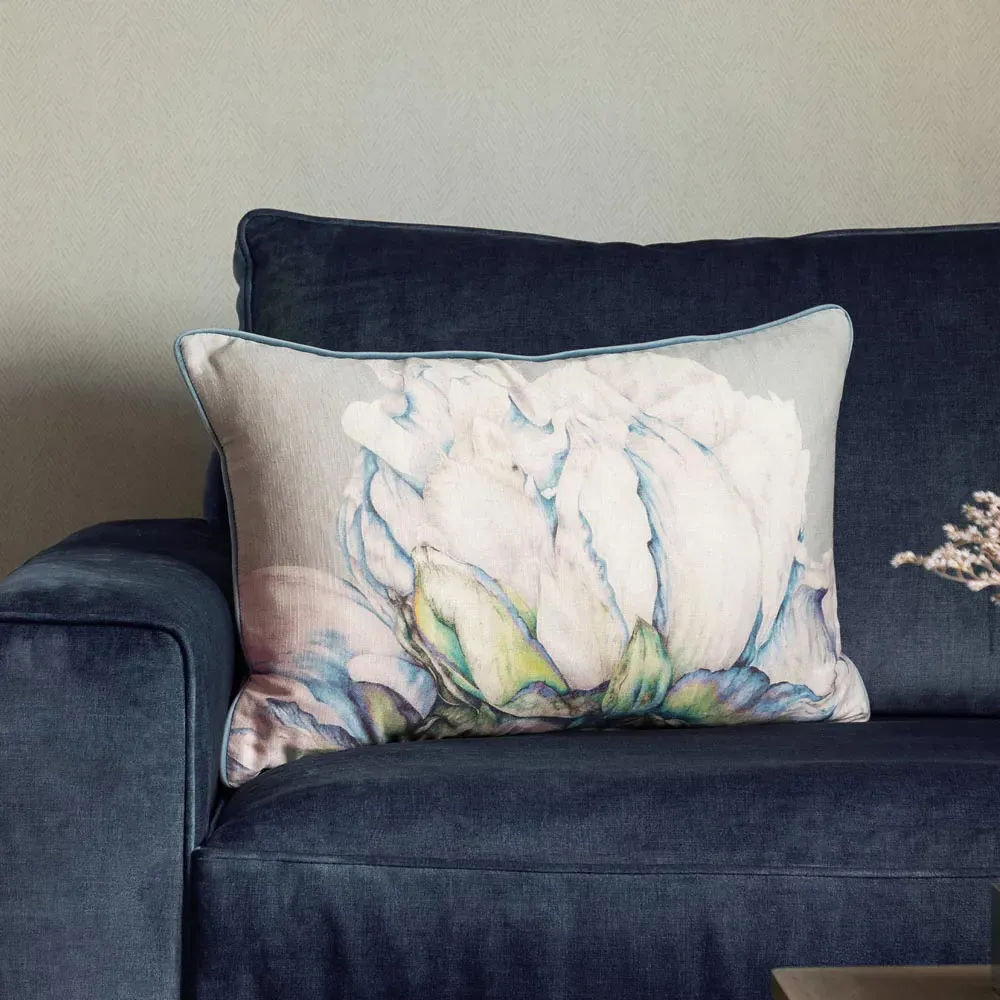 Alston Feather Cushion - Blue