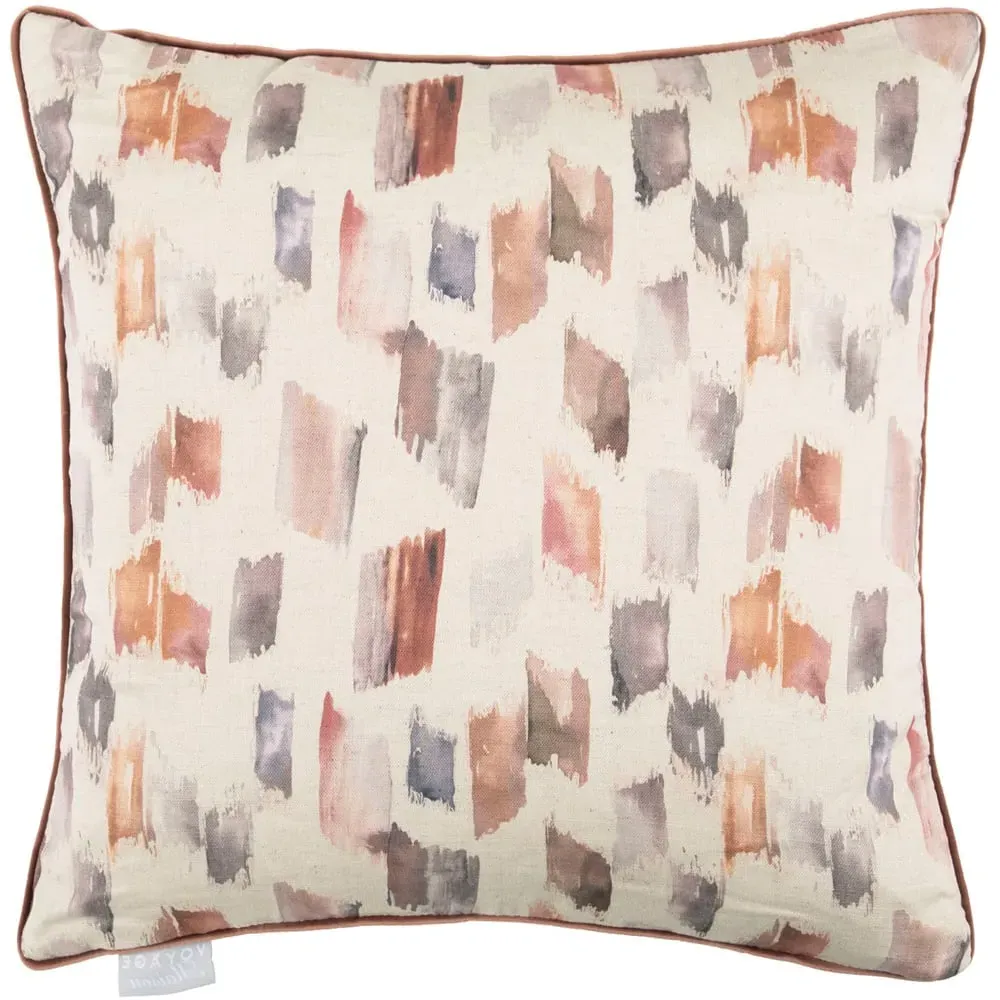 Arwen Rosewater Printed Feather Cushion 50x50cm - Pink image