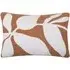 Aspin Rectangular Cushion with Embroidered Design - Orange