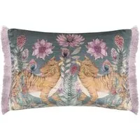 Baghdev Iris Printed Feather Cushion 40x60cm - Blue