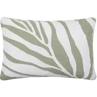 Bamboo Embroidered Feather Cushion - Limestone, Linen