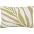 Bamboo Embroidered Feather Cushion - Mustard, Linen