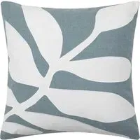 Bodhi Square Cushion with Feather Fill - Seafoam, Cotton