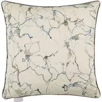 Carrara Frost Printed Feather Cushion 50x50cm - Grey