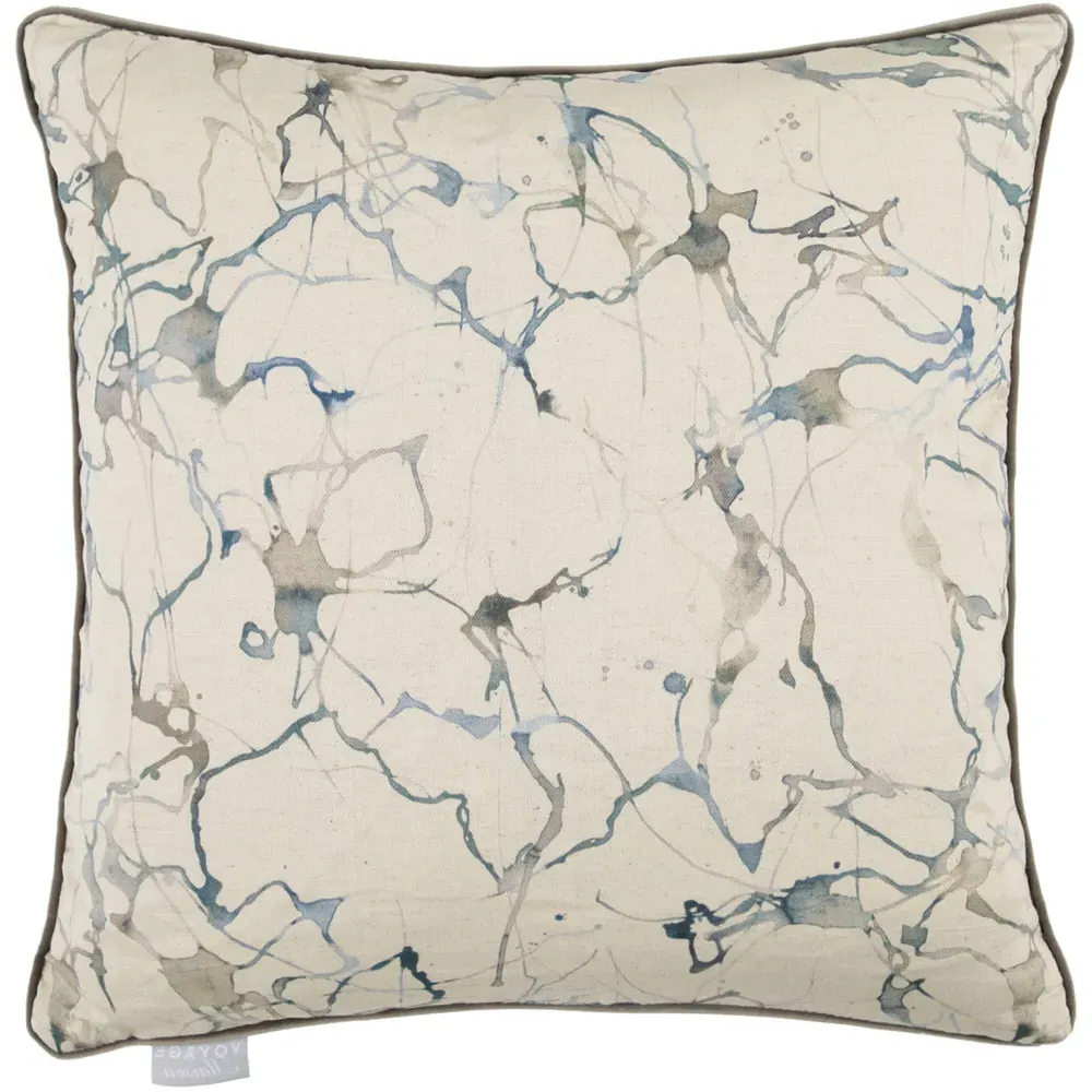 Carrara Frost Printed Feather Cushion 50x50cm - Grey