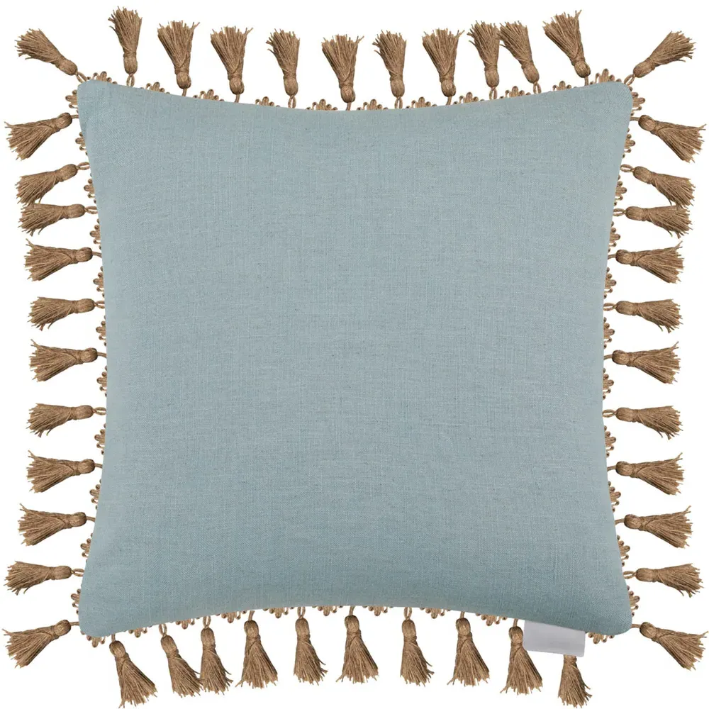 Dakota Sepia Printed Feather Cushion - Cream, Linen