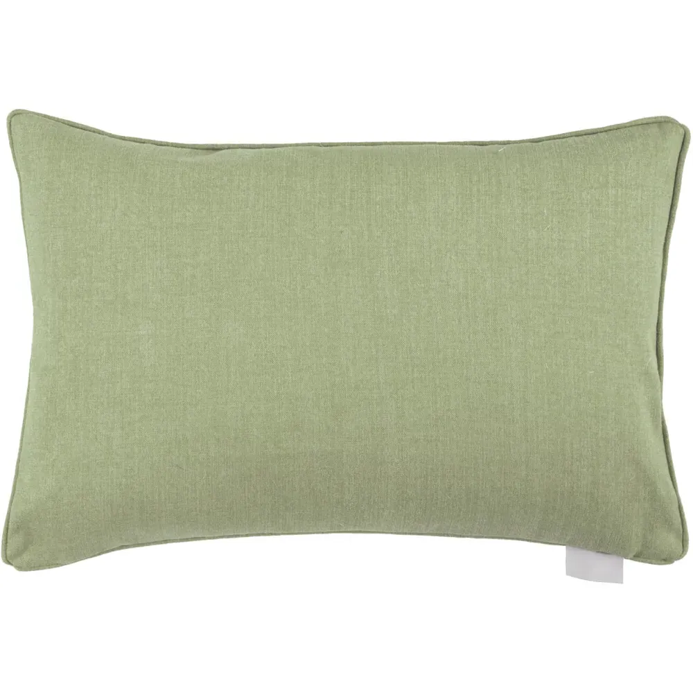 Eden Apple Printed Feather Cushion - Green