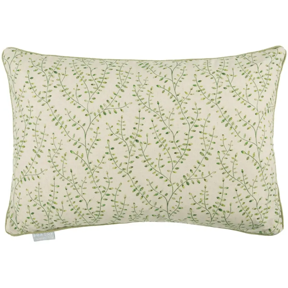 Eden Apple Printed Feather Cushion - Green image