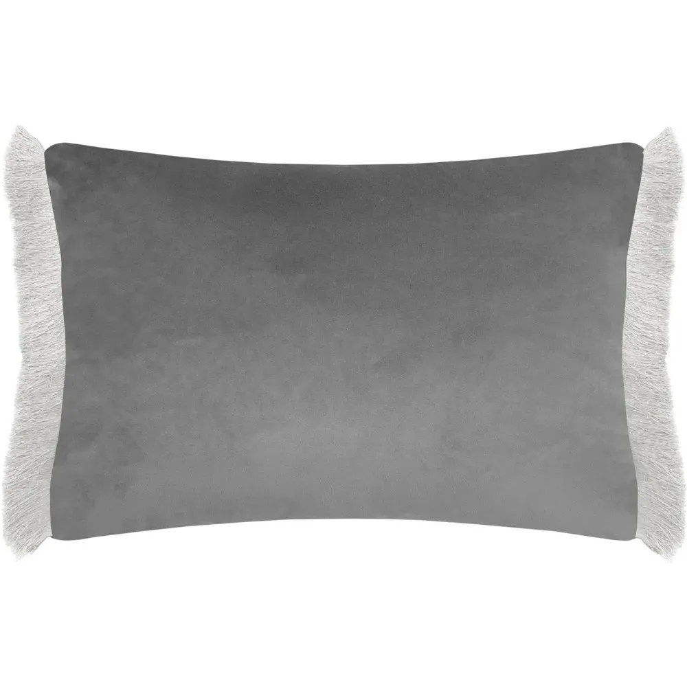 Hettie Feather Cushion with Ruche Trim - Blue
