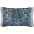 Hettie Feather Cushion with Ruche Trim - Blue