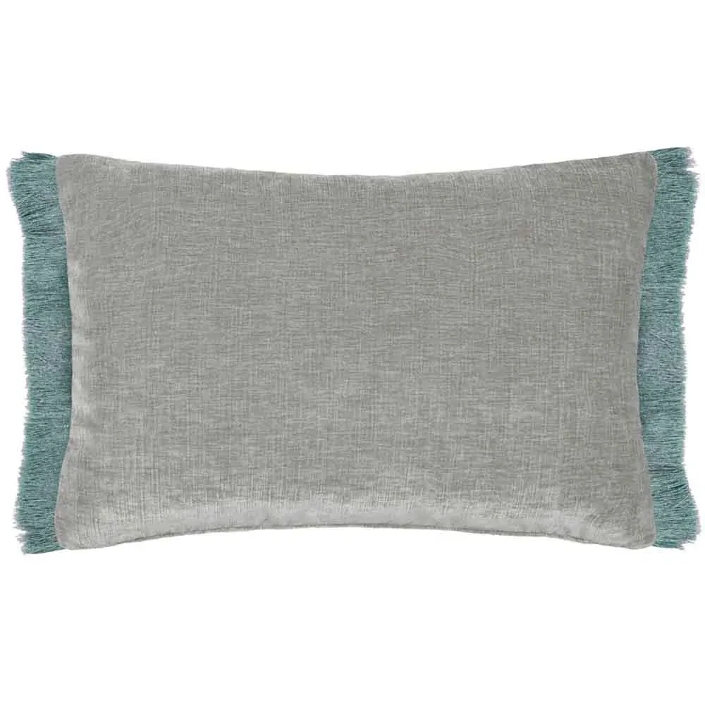 Isernia Feather Cushion - Blue, Chenille