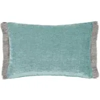 Isernia Feather Cushion - Blue, Chenille