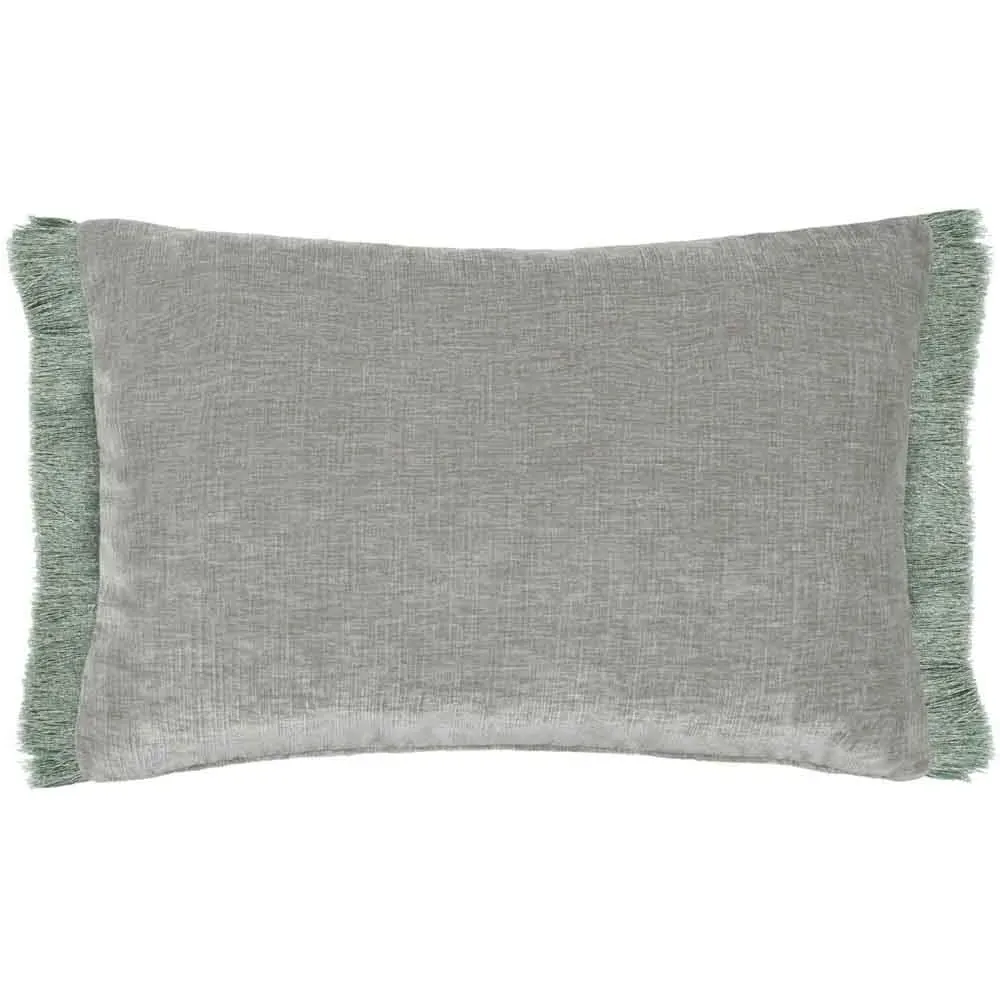 Isernia Feather Cushion - Green, Chenille