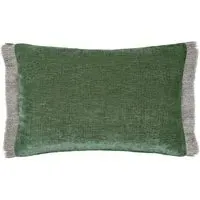Isernia Feather Cushion - Green, Chenille