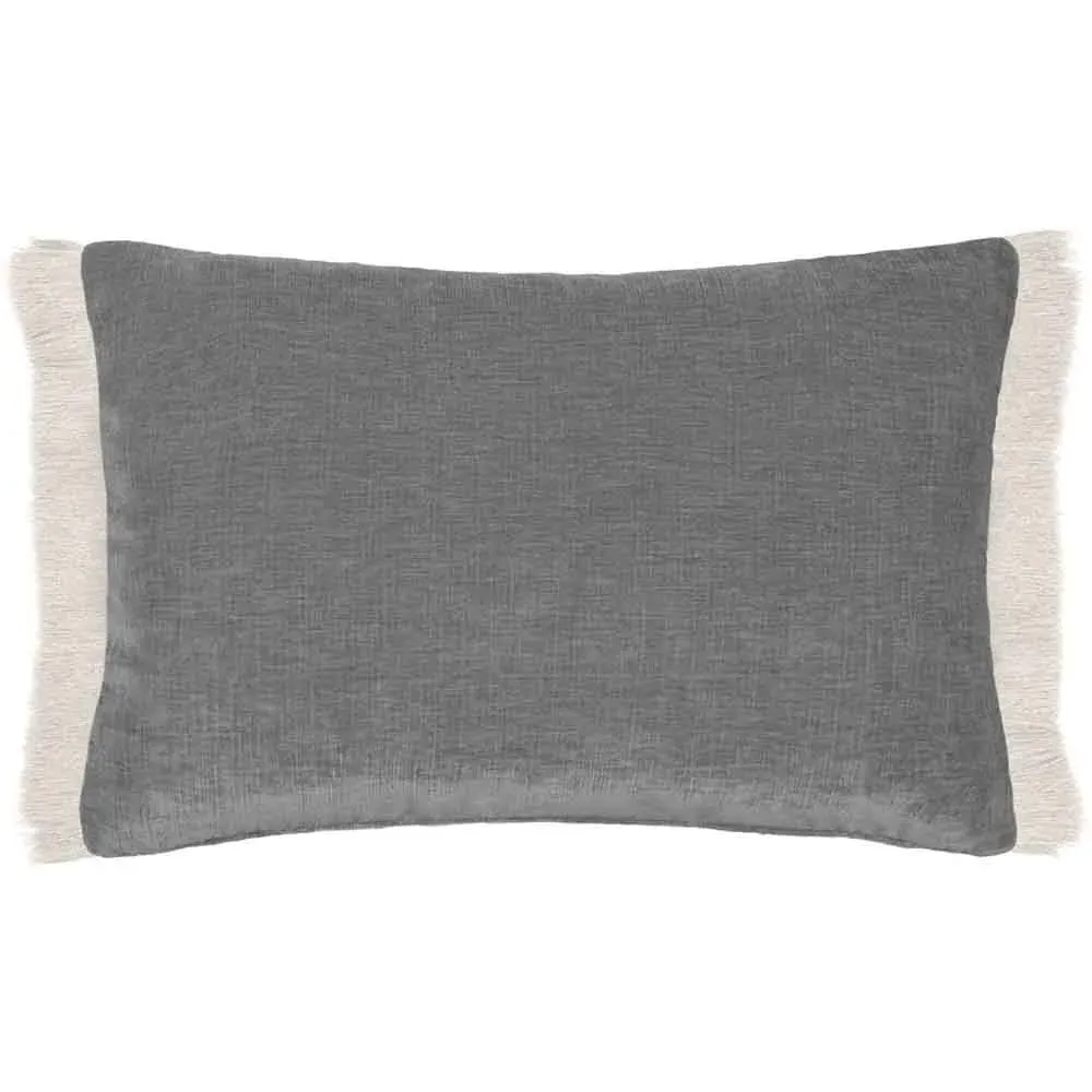 Isernia Feather Cushion - Grey, Chenille