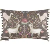 Mirthra Willow Feather Cushion - Brown, Linen