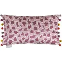 Nada Printed Feather Cushion - Amethyst, Velvet