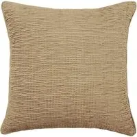 Rainfall Square Cushion with Embroidery - Bronze, Velvet
