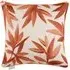 Silverwood Amber Printed Feather Cushion - Orange, Linen