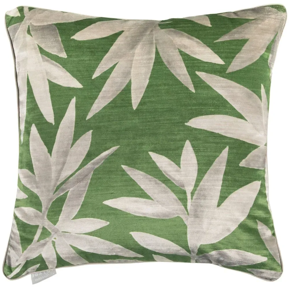 Silverwood Apple Cushion - Green, Velvet image