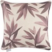 Silverwood Dusk Printed Feather Cushion - Grey, Linen