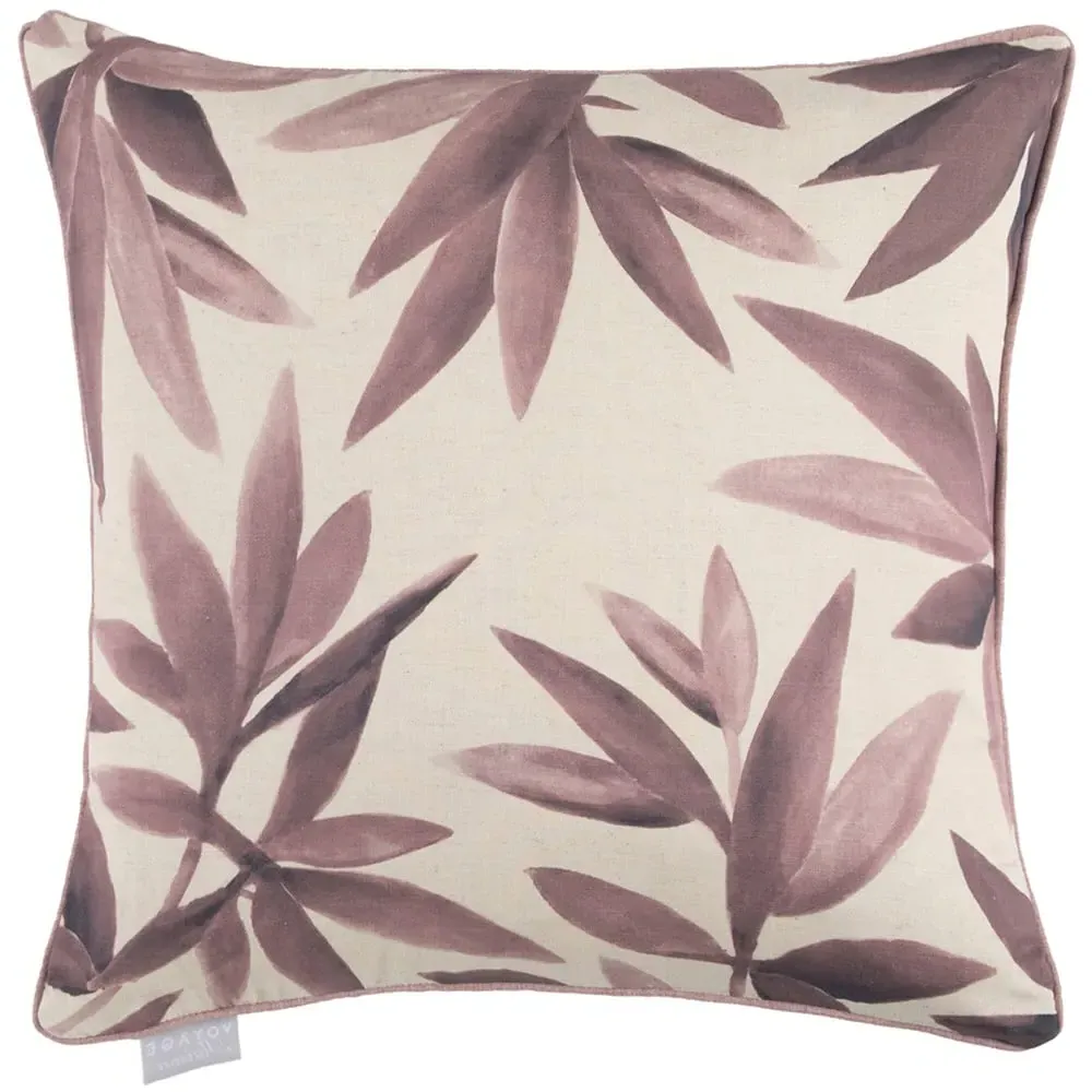 Silverwood Dusk Printed Feather Cushion - Grey, Linen