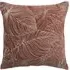 Taro Square Cushion with Embroidered Design - Red, Velvet