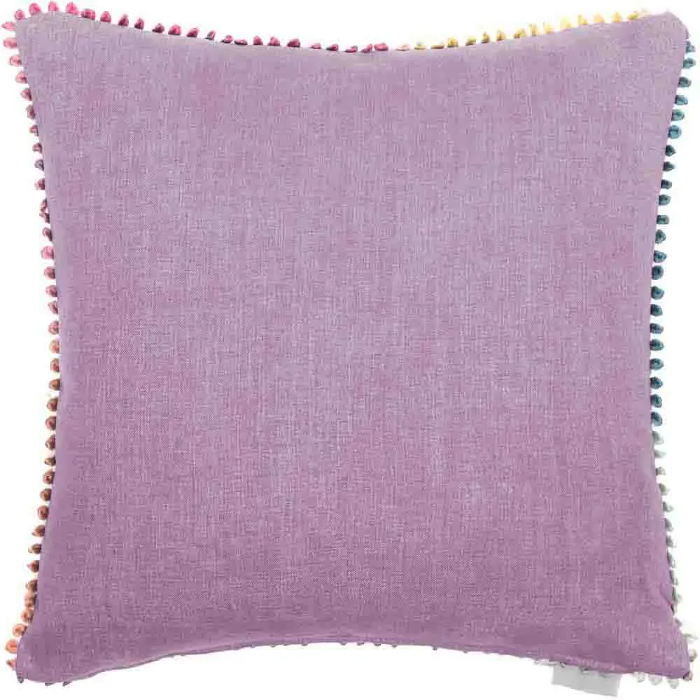 Tilda and Faye Linen Printed Feather Cushion 50x50cm - Cream