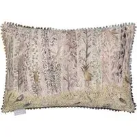 Whimsical Tale Willow Feather Cushion - Multi, Linen