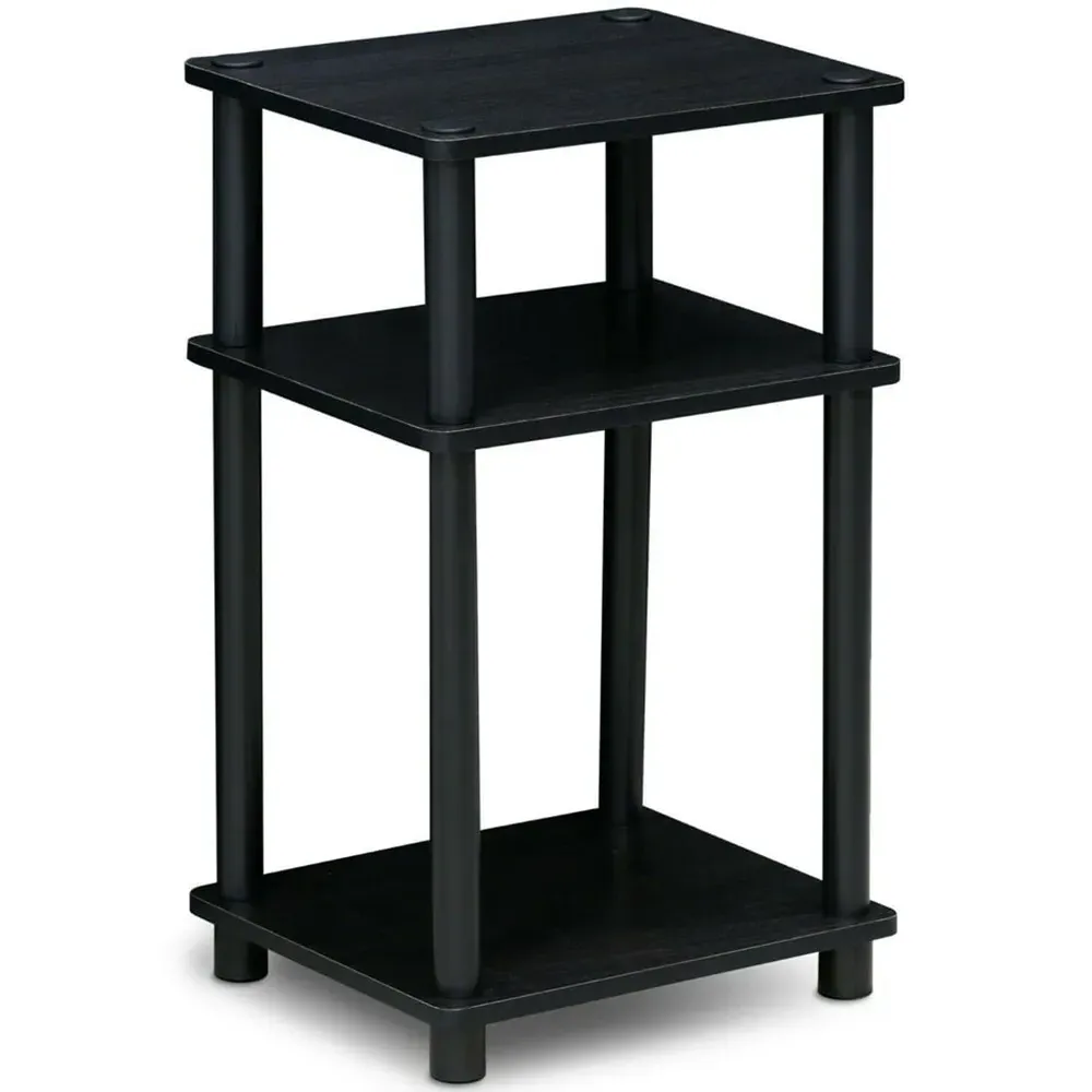 2 Shelf Turn-N-Tube End Table - Americano, Black