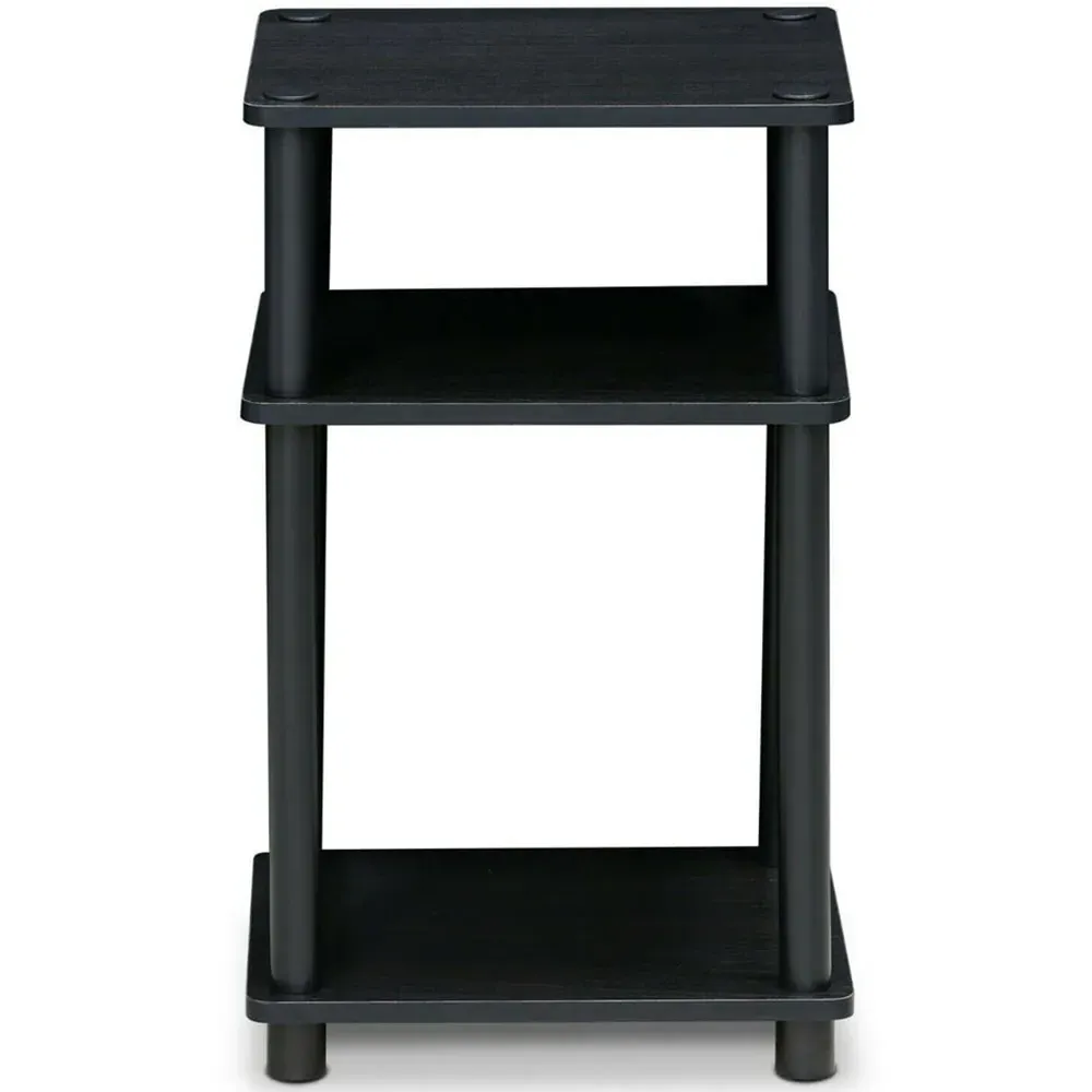 2 Shelf Turn-N-Tube End Table - Americano, Black