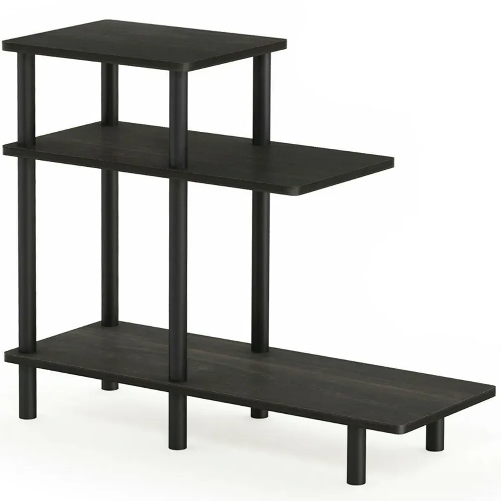 2 Shelf Turn-N-Tube Side Table - Espresso Black