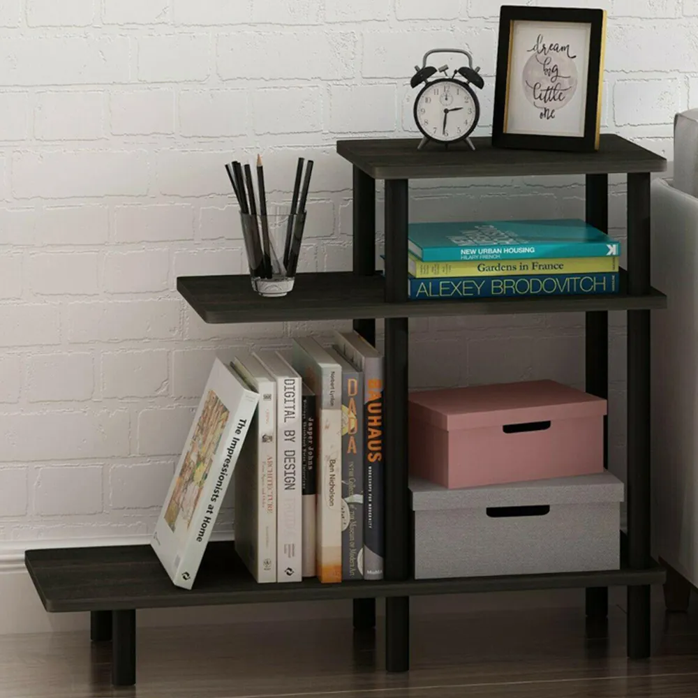 2 Shelf Turn-N-Tube Side Table - Espresso Black